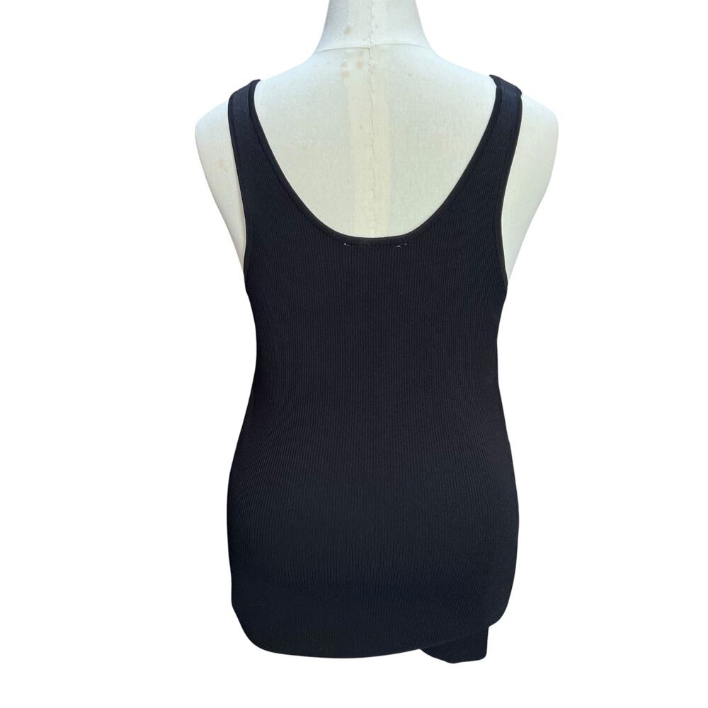 Legoe Heritage Maternity Black Ribbed Bodycon Mini Dress Size 1 US Small